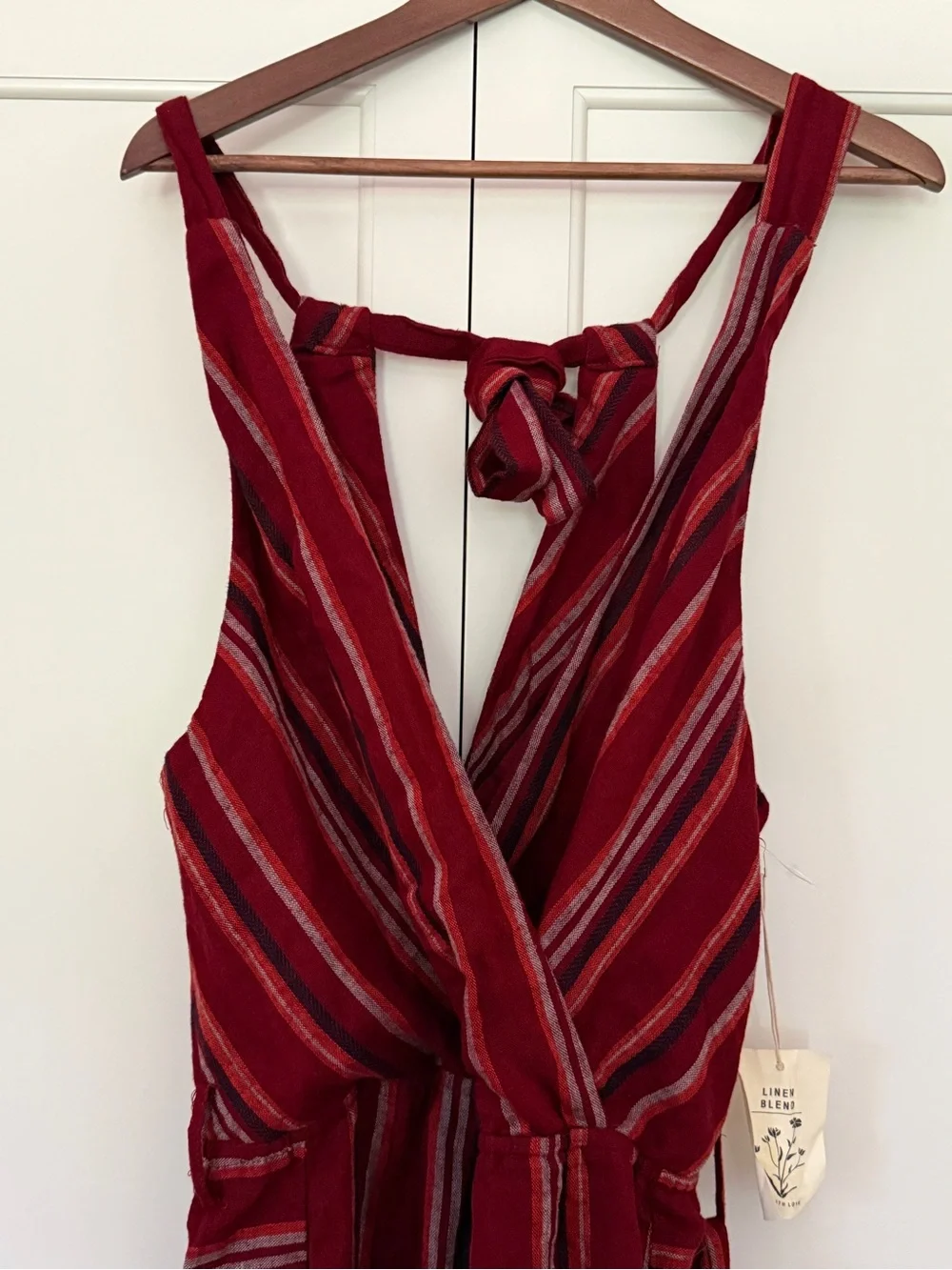 Indigo Rein Jumpsuit Red Stripes Sz M NWT - Picture 6 of 10
